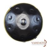 Kaxen 17-Note Handpan – E Hijaz / A Double Harmonic, Nitrided Stainless Steel, Matte Black, with Hard Case & Oil